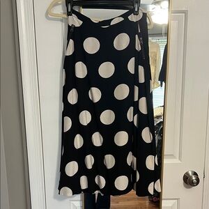HD in Paris Black and White Polka Dot Midi Skirt
